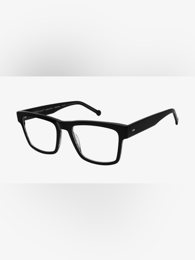 Men's Black Rectangular Glasses Frame - Unbranded